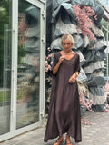 Maxi Oversized Satin-Effect Viscose Dress