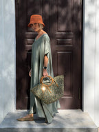 Maxi Oversized Satin-Effect Viscose Dress